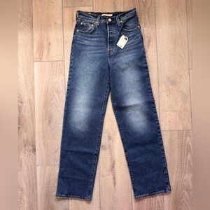 Levi's High Rise Rib Cage Straight Leg Women's Jeans Button Fly Western Sz 26